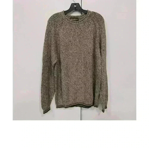 Eddie Bauer Men's XL Tall Brown Chunky-Knit Pullover Sweater - Picture 1 of 3